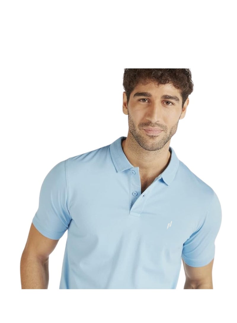Lux Nitro Men's Solid Regular Fit T-Shirt |  Blue |  Color Shade May Vary - Image 2