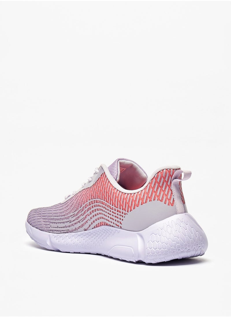 Oaklan by Shoexpress - Womens Ombre Textured Lace-Up Trainer Shoes - Image 1