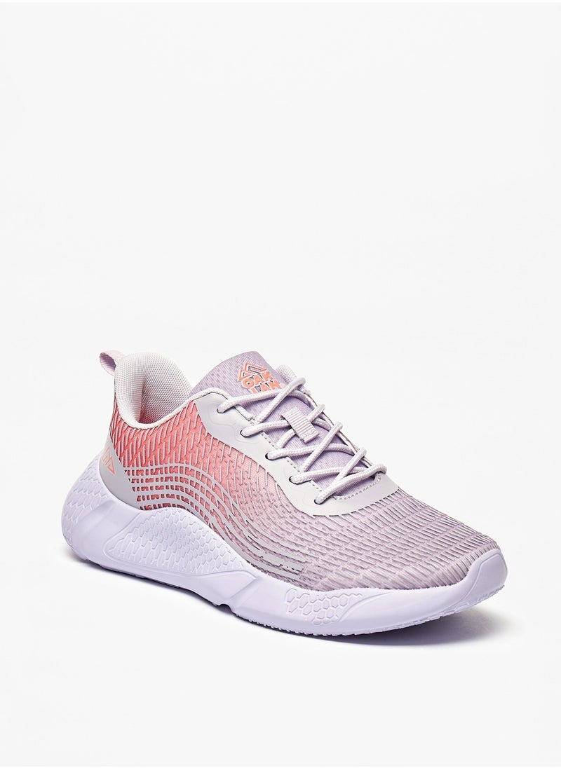 Oaklan by Shoexpress - Womens Ombre Textured Lace-Up Trainer Shoes - Image 1