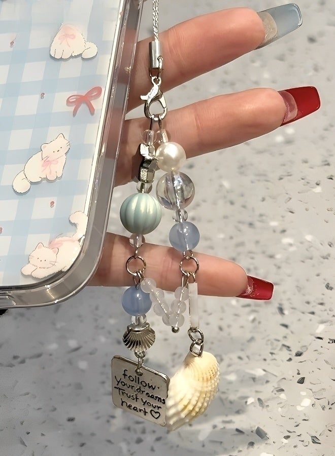 2 PCS Cute Phone Charms Cell Phone Charms Strap Cats and Shells Phone Charm Accessories for Phone Bag Keychain Air pods Camera Pendants Decor - Image 5