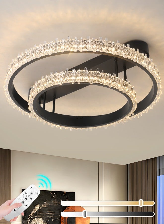YATAI LIGHTING Remote Control LED Ceiling Lamp - Modern Flush Mount Ceiling Light Fixture with 3 Dimming Colors for Bedroom, Living and Dining Rooms - Dimmable LED Ceiling Lamp with Semi-Flush Mount  - Image 1