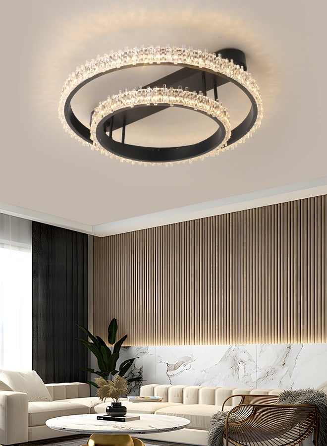 YATAI LIGHTING Remote Control LED Ceiling Lamp - Modern Flush Mount Ceiling Light Fixture with 3 Dimming Colors for Bedroom, Living and Dining Rooms - Dimmable LED Ceiling Lamp with Semi-Flush Mount  - Image 2