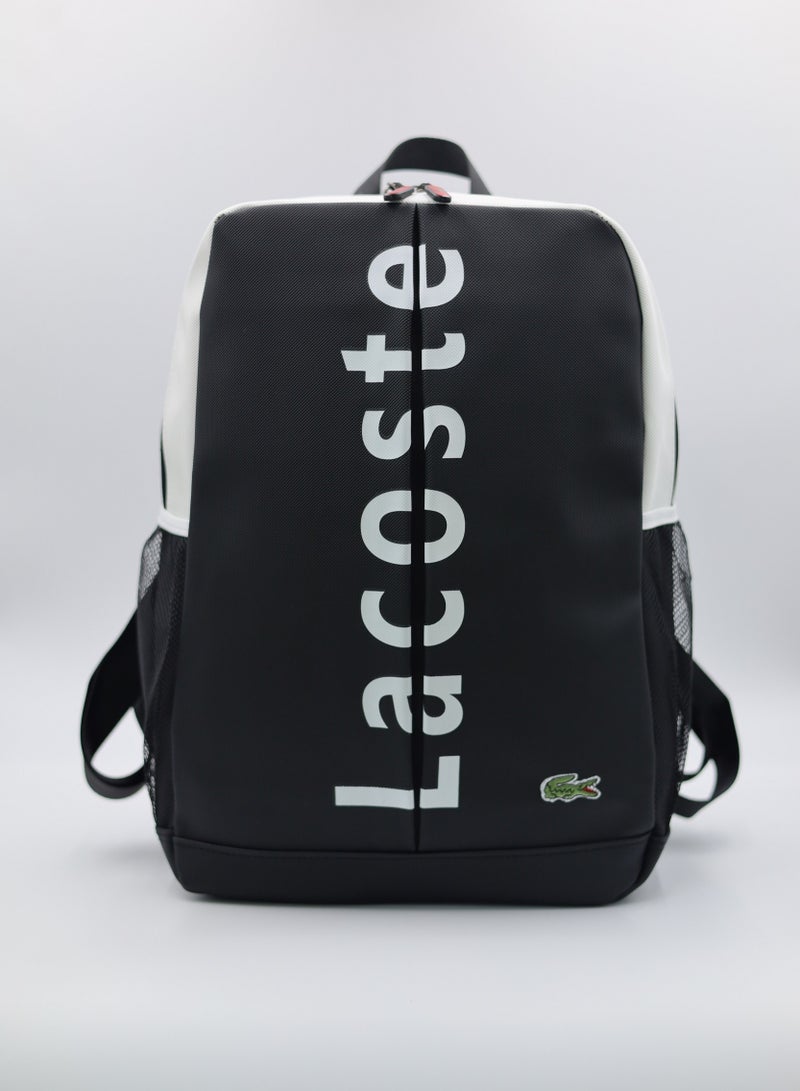 LACOSTE Lacoste Black and white color block backpack  - Image 2