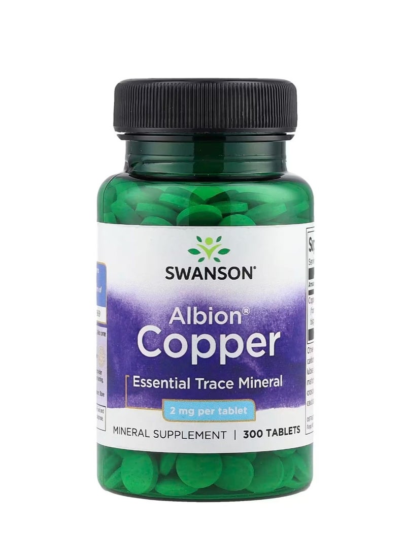 SWANSON Albion Copper 2 mg 300 Tablets - Image 1