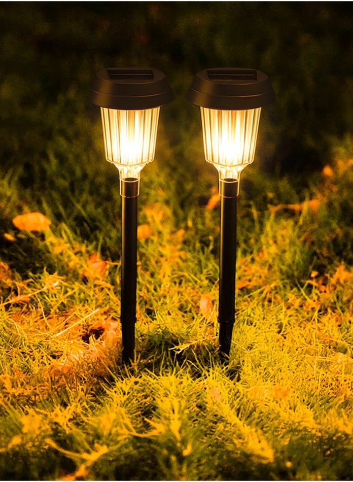 MODI 2 Piece Solar Garden Lights Outdoor – Warm White LED, IP64 Waterproof, Auto On/Off, Solar Powered Pathway Lawn Yard Lighting Set - Image 1