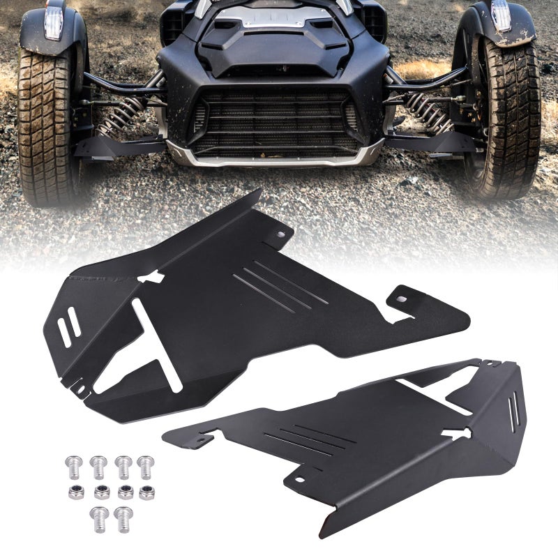 Black for Can Am Ryker Front Splash Guard Accessories Hutexico Aluminum AArm Guards Splash Guard Protectors for CanAm Ryker All Models Ryker 900Ryker 600 Replace 219400863 2 Pack