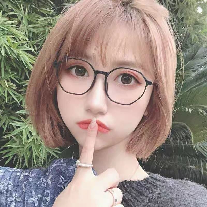 إطار نظارات مضادة للضوء الأزرق للنساء بدون وصفة طبية، نمط كوري متعدد الأضلاع للوجه المستدير للنساء، نظارات قصر نظر عصرية، عدسات عصرية - Image 3