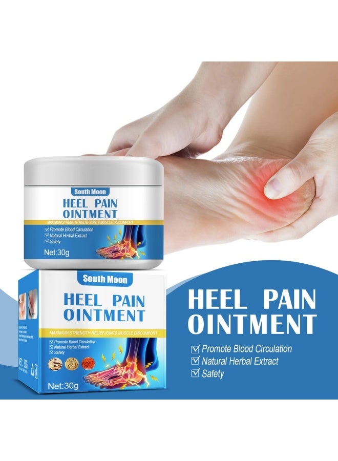 SOUTH MOON 3 Pcs Heel Pain Ointment (3x30G) Pain Relief Cream for Joints and Muscle Discomfort Rheumatism Arthritis Pain Ointment Natural Herbal Extract Foot Heel Ankle Sprain Feet Numbness Relief Cream Fast Effective And Safe Heel Balm - Image 3