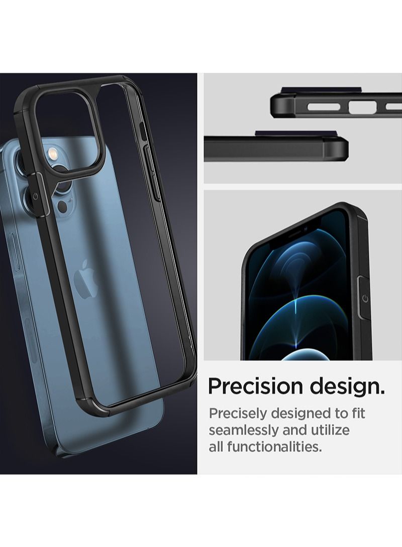 INFOSUN iPhone 12 Pro Max Case Clear Cover Ultra Thin Silicone Shockproof Hard Back Cases Transparent Protective Slim Phone Case for Apple iPhone 12 Pro Max 6.7 inch - Black  - Image 5