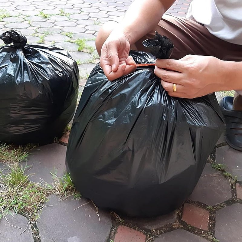 فاليكلود 200 قطعة أكياس قمامة سميكة مقاومة للتسرب مادة البولي إيثيلين سعة كبيرة - Image 4