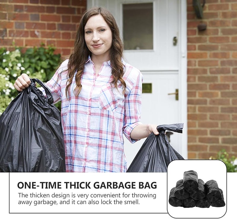 فاليكلود 200 قطعة أكياس قمامة سميكة مقاومة للتسرب مادة البولي إيثيلين سعة كبيرة - Image 3