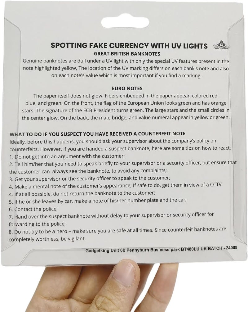 GK 3 Pack UV Money Checker Polymer Bank Note Scanner LED Detector Light - Image 3