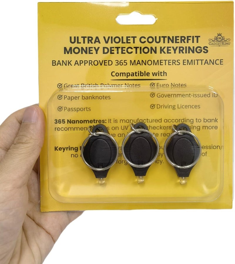 GK 3 Pack UV Money Checker Polymer Bank Note Scanner LED Detector Light - Image 2