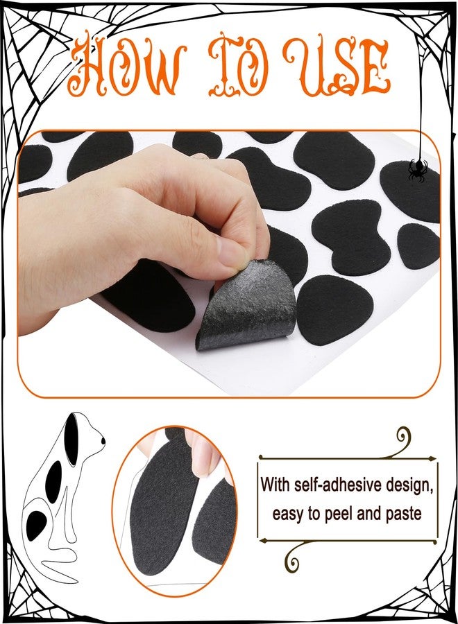 Caydo 12 Sheets Black Self Adhesive Felt Spotty Dog Circles Felt Pads for Kids Halloween Party Dalmatian Costume DIY Decoration (300 Pieces) - Image 5