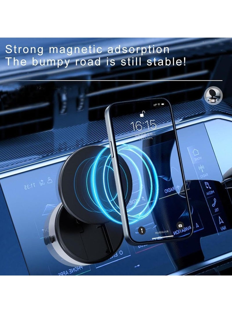 TIGER Phone Holder Vacuum Electric Magnetic Suction Car Mount – 360° Rotation, Hands-Free Shower Phone Holder, Electric Suction Cup Magnetic Mount for All Smooth Surfaces (Black) - Image 4