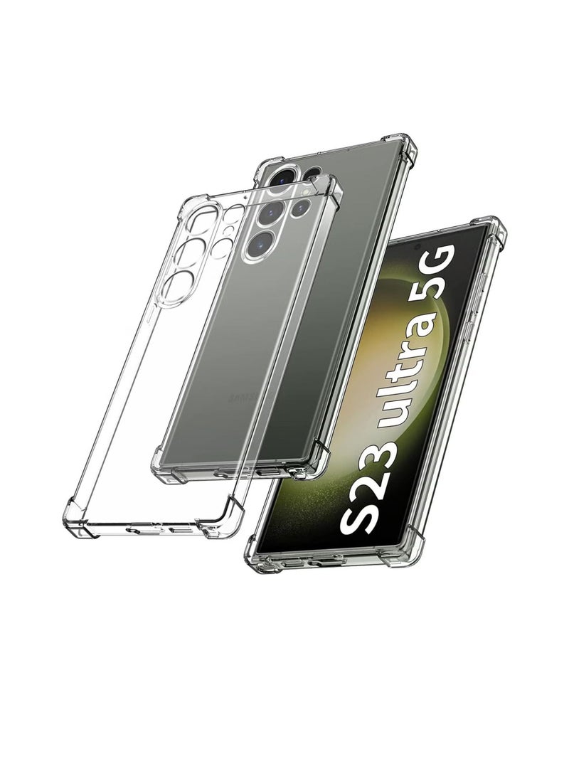 فيسوس جراب samsung galaxy S23 Ultra 5G غطاء شفاف ومقاوم للصدمات من البولي يوريثان الناعم