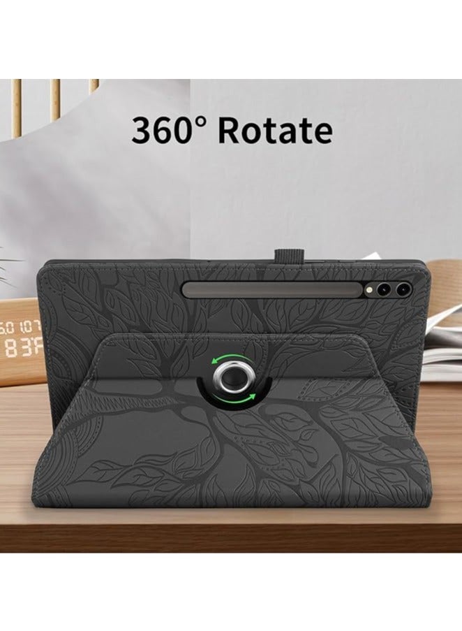 عام الحافظة متوافقة مع سامسونج جالاكسي تاب إس 9 الترا بمقاس 14.6 إنش 2023 (SM-X910/X916B/X918U)، وتتميز الحافظة بقاعدة دوارة بزاوية 360 درجة وقابلية للطي. - Image 4