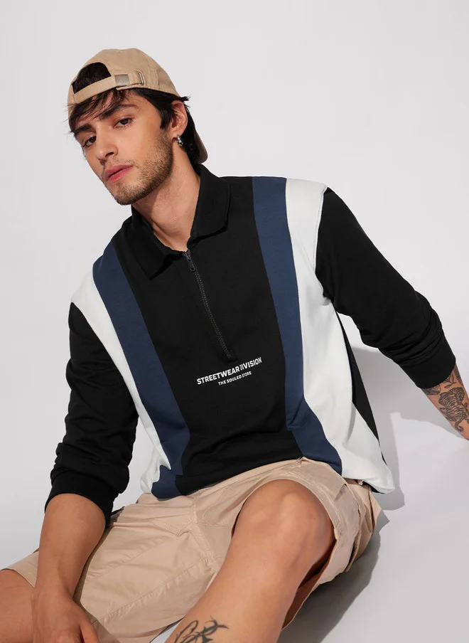 The Souled Store Men Regular Fit Printed Multicolor Rugby Polo