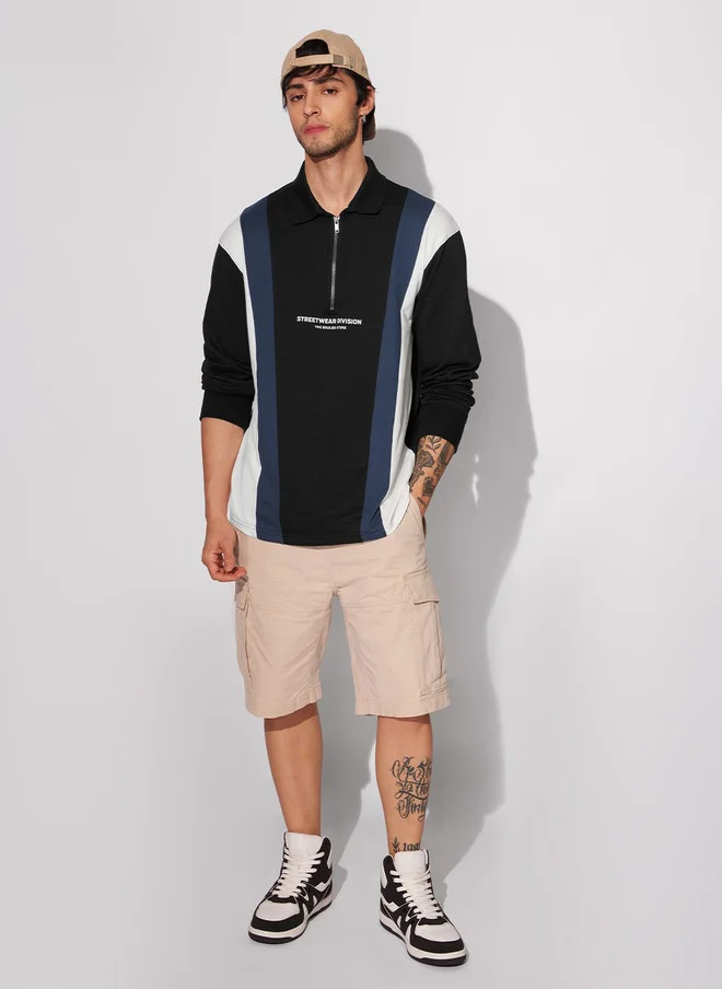 The Souled Store  The Souled Store Men Regular Fit Printed Multicolor Rugby Polo  | Best Price UAE