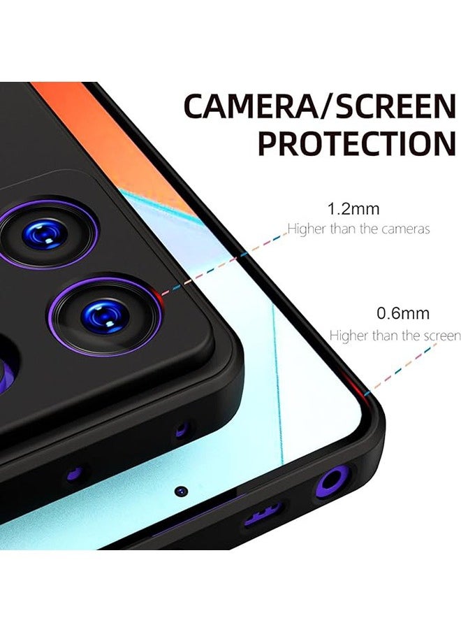 Generic Case for Xiaomi Redmi Note 13 5G, Soft TPU Thin Protective Phone Cover with Matte Finish, Anti-Fall Drop Protection, Anti-Fingerprints, Shockproof Case for Xiaomi Redmi Note 13 5G (Black)  - Image 3