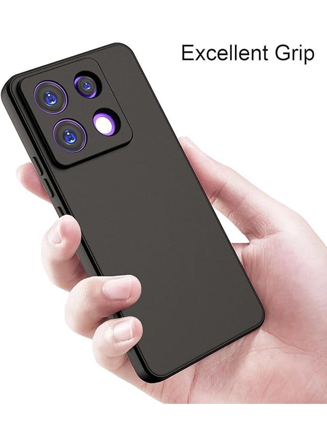 Case for Xiaomi Redmi Note 13 5G, Soft TPU Thin Protective Phone Cover with Matte Finish, Anti-Fall Drop Protection, Anti-Fingerprints, Shockproof Case for Xiaomi Redmi Note 13 5G (Black)