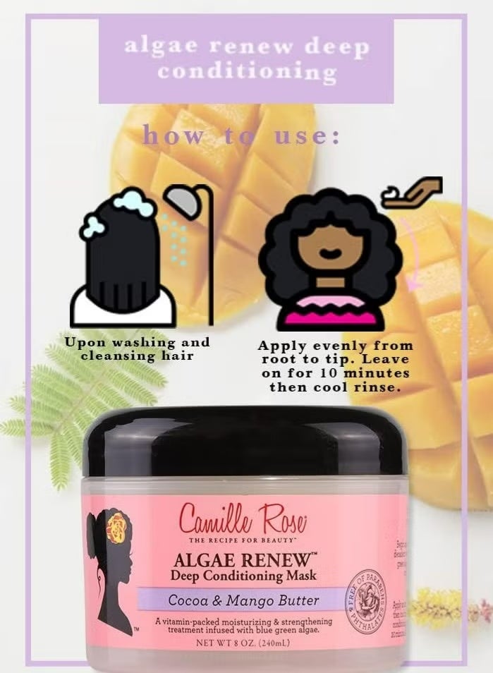 Camille Rose Algae Renew Deep Conditioner with Blue Green Algae & Natural Butters 240ml - Image 3