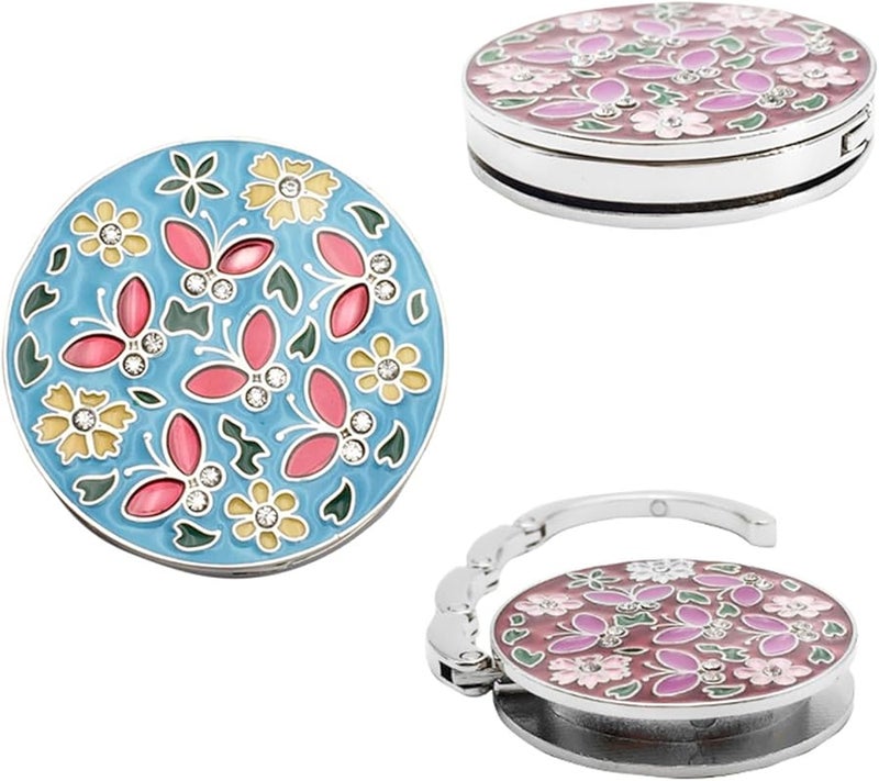 Blue Portable Folding Bag Hanger Hook Sturdy Zinc Alloy for Home Office Cafe - Image 5