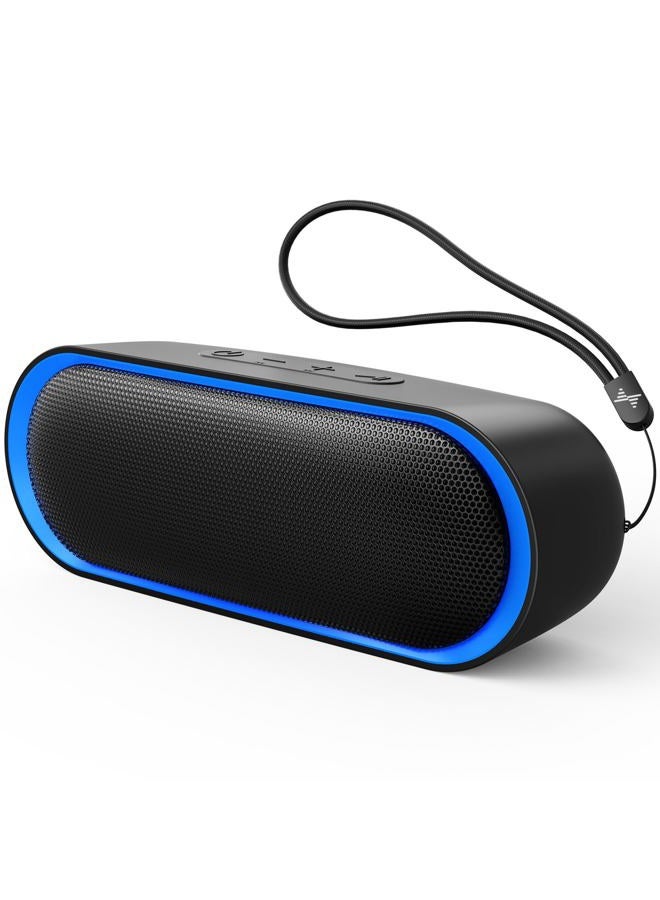 LENRUE Bluetooth Speakers, Waterproof Portable Speakers with TWS, 24 Playtime, Stereo Sound, Wireless for Home Shower Pool Beach Outdoor (Black) - Image 1