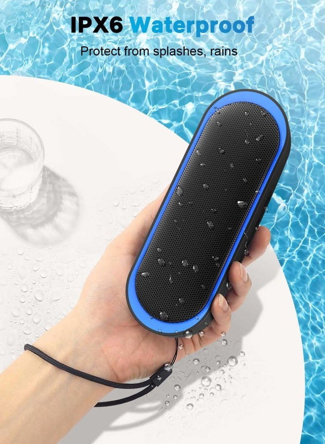 LENRUE Bluetooth Speakers, Waterproof Portable Speakers with TWS, 24 Playtime, Stereo Sound, Wireless for Home Shower Pool Beach Outdoor (Black) - Image 3