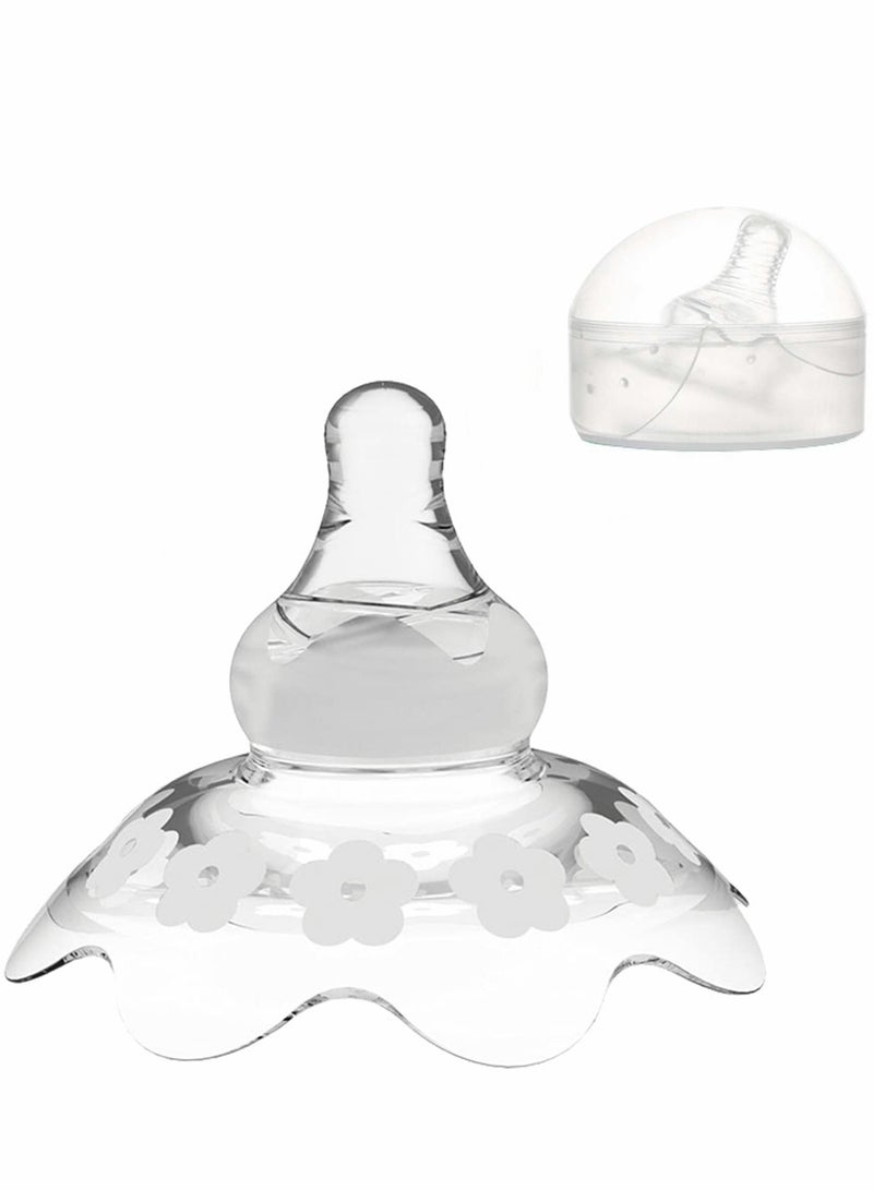 KASTWAVE Contact Nipple Shield for Breastfeeding, Upgraded Assist Perfect Nursing Mothers with Inverted Sore Carrying Case, BPA BPS Free - Image 1