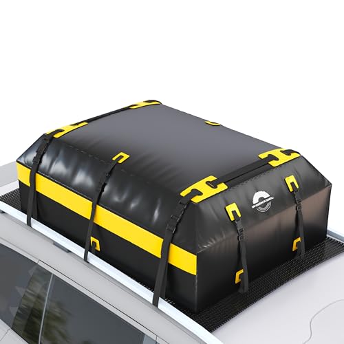 Rooftop Cargo Carrier Vehicle SoftShell Carriers Heavy Duty Car Roof Bag Waterproof Without Rack Car Topper Luggage Carrierwith 6 HooksMat194 Cuft