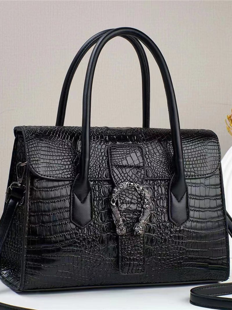 High-End Fashion Crocodile Pattern Handbag Fashion Women'S Bag Large Capacity All-Match Shoulder Messenger Bag - Image 5