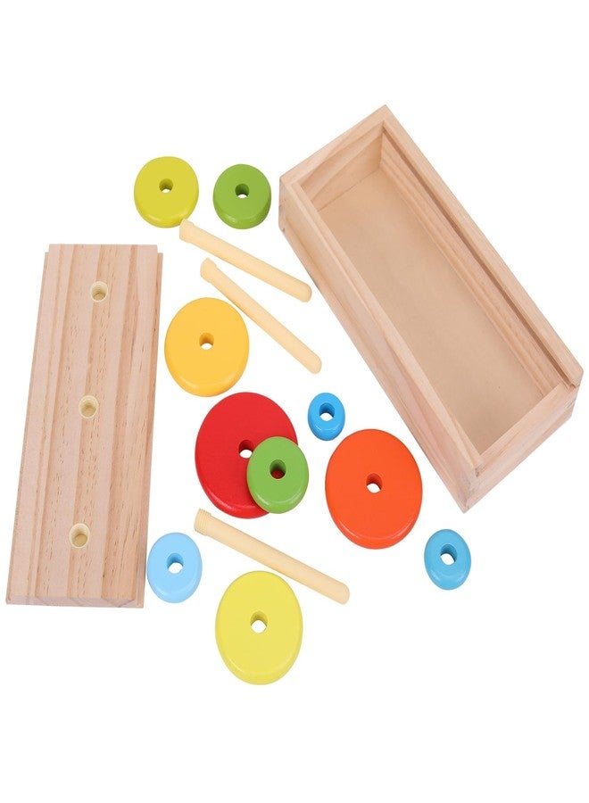 GEMEM Tower of Hanoi,Wooden Towers of 10 Rings Puzzle with Storage Box Logic Puzzle Brain Teaser Intellectual,STEM Logical Game Travel Toy Family Game Column Blocks Kids 5+ Years Gift - Image 2