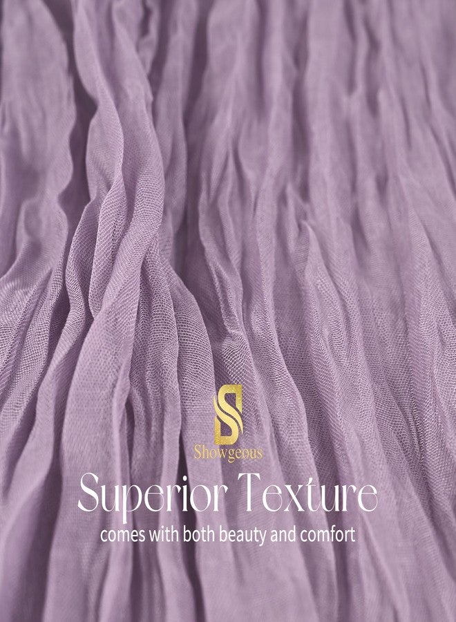 Showgeous مجموعة من 4 مفارش طاولة من قماش الجبن الأرجواني، مقاس 17 × 108 بوصة، بتصميم بوهيمي أنيق، مثالية لتزيين طاولات حفلات الزفاف، وحفلات استقبال المولود، وحفلات توديع العزوبية، وأعياد الميلاد، والعطلات المنزلية. - Image 4