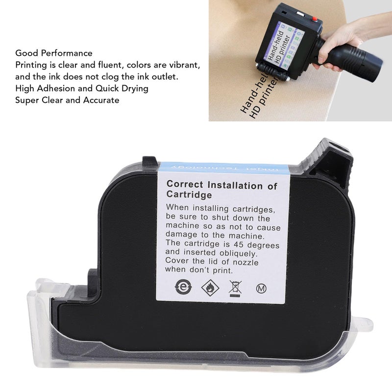 Black Ink Cartridge Replacement 42ml Quick Drying for Handheld Printers 12.7mm Nozzle - Image 5