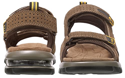 CAMEL CROWN Men's Leather Sandals for Hiking Walking Beach Treads Water Athletic Outdoor with Premium Air Cushion | Waterproof - Image 2