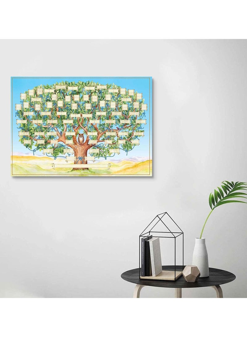 GGOOT Genealogy Poster | Cherish Ancestry Tree Chart,23x35in Genealogy Supplies DIY Ancestry Photo Gallery Frame Decor 6 Generation for Grandparents Mother Baby - Image 5