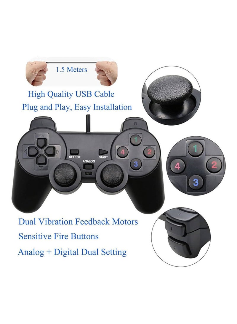 Wired Game Controller Double Shock Gamepad USB - Image 5