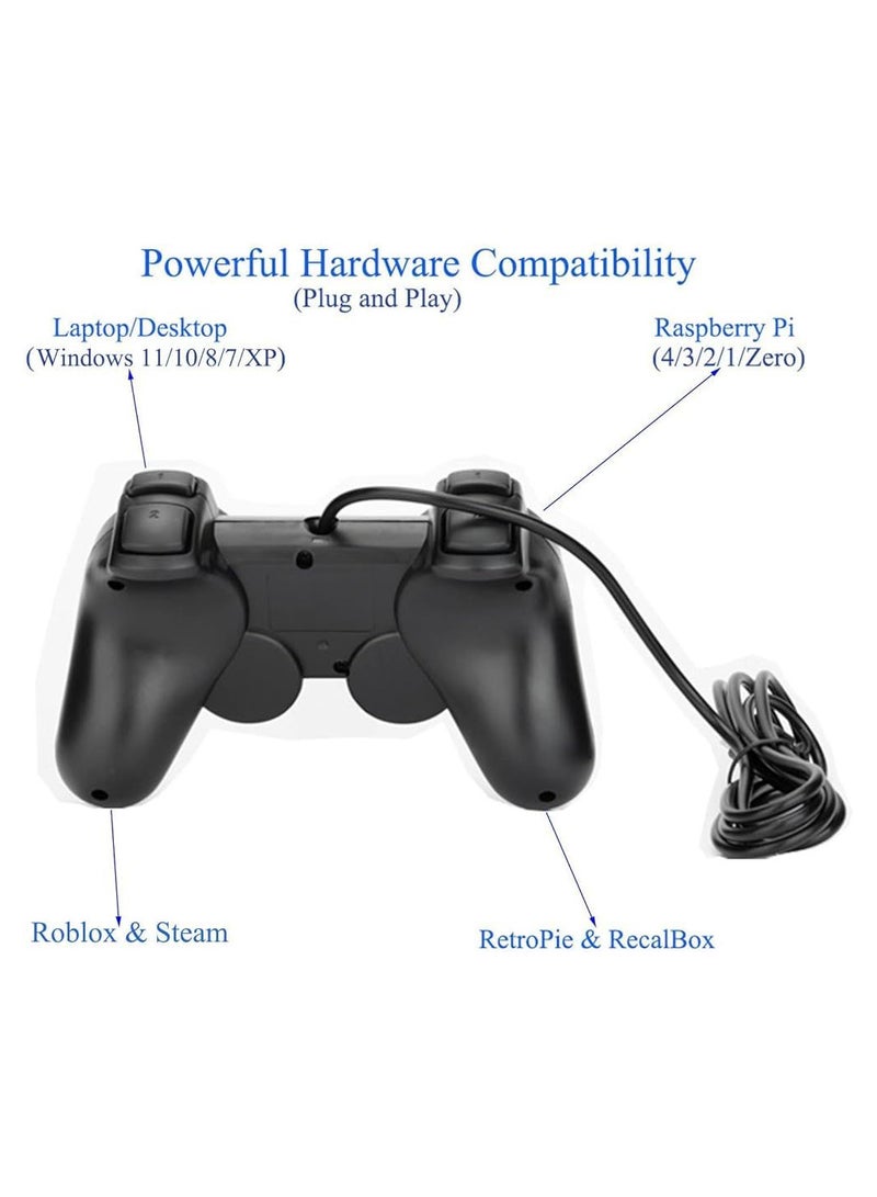 Wired Game Controller Double Shock Gamepad USB - Image 3