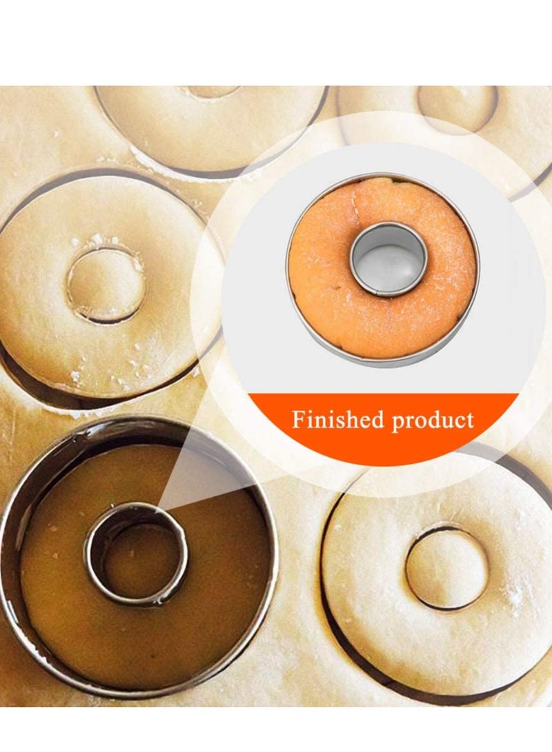 SYOSI Round Cookie Biscuit Cutter Set, Pastry Cutters Round, Cookie Cutter Set, Biscuit Cutters, Ring Scone Cutter, Stainless Steel Metal Circle Cookie Cutter for Pastry, Donut, Baking, DIY Cake 11 Pcs  - Image 3