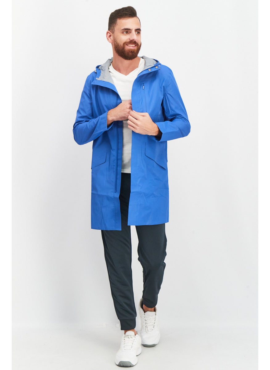SELECTED - Men Plain Windbreaker Jacket,  Blue - Image 1