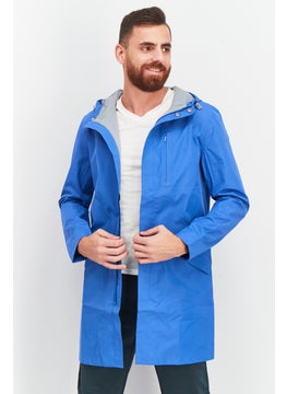 Men Plain Windbreaker Jacket,  Blue