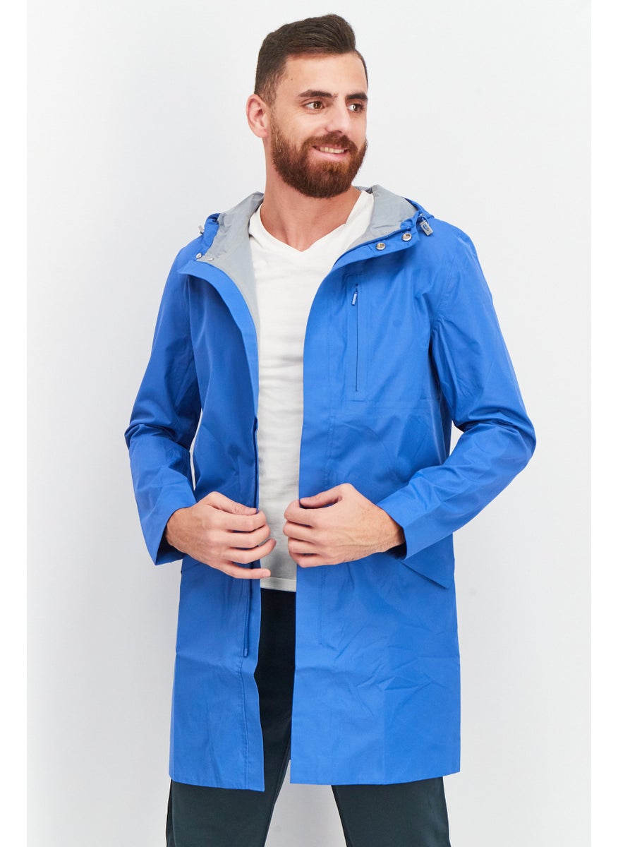 SELECTED - Men Plain Windbreaker Jacket,  Blue - Image 1