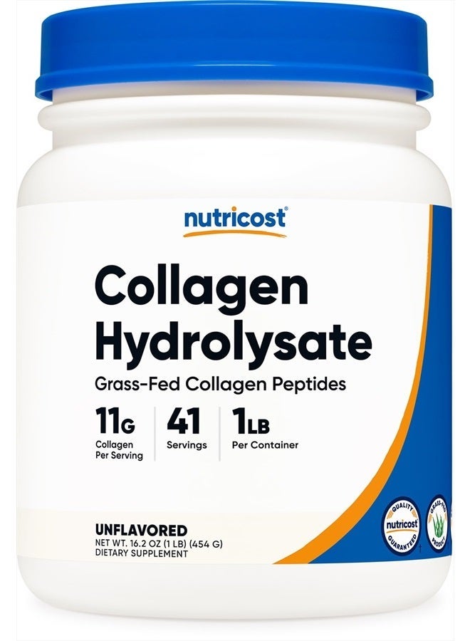 Nutricost مسحوق الكولاجين من الأبقار التي تتغذى على العشب 1 رطل (454 جرام) - مُحلل كولاجين بقري (بدون نكهة) - ببتيدات الكولاجين - Image 2