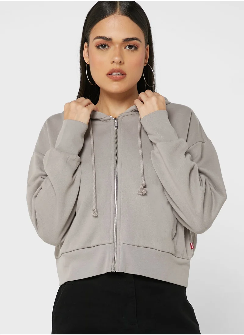 Levi's Logo Zip Through Hoodie