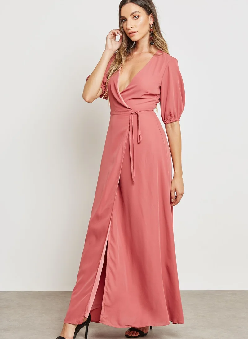 Fashion Union Wrap Maxi Dress