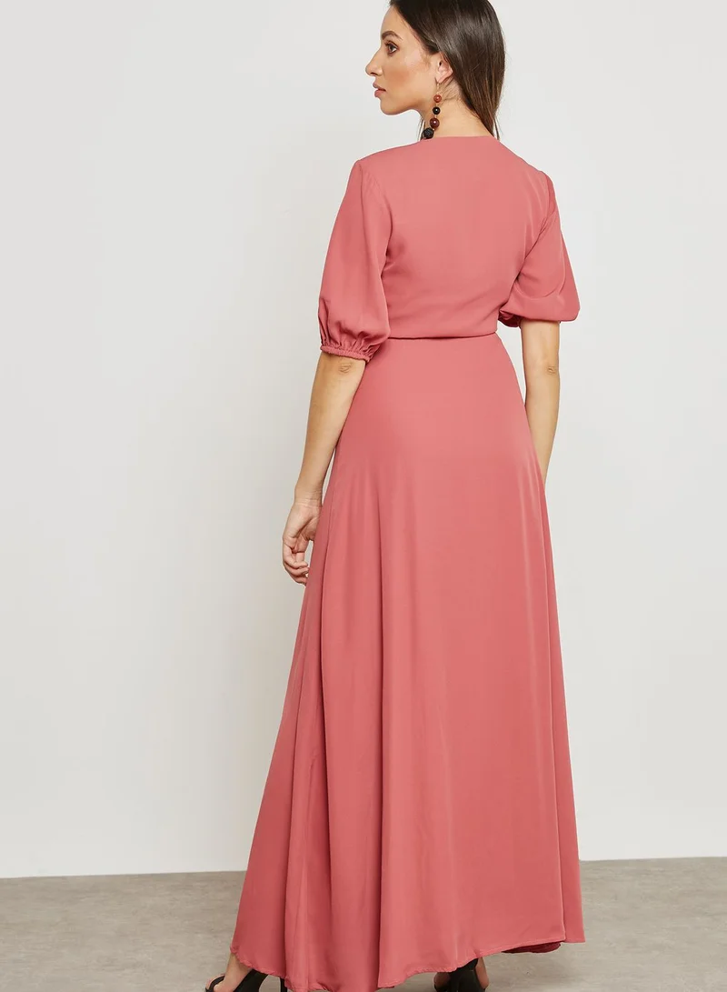 Fashion Union Wrap Maxi Dress