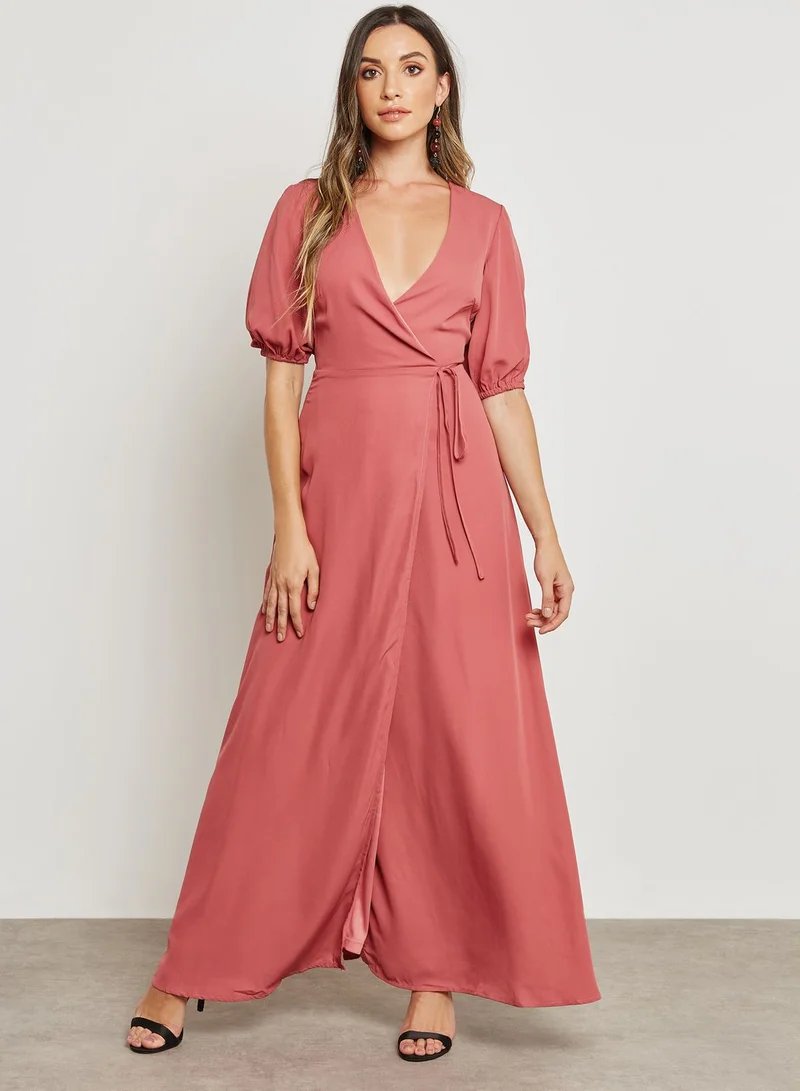 Fashion Union Wrap Maxi Dress