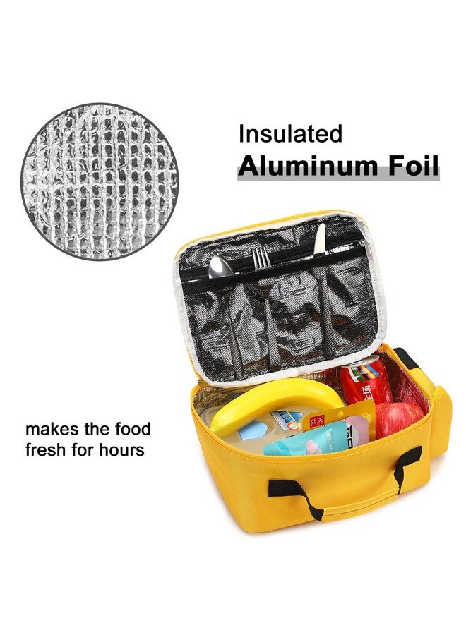 Bluboon Insulated Lunch Box for Kids Boys Girls School Lunch Bags Reusable Cooler Thermal Meal Tote for Picnic (Yellow School bus) - Image 5
