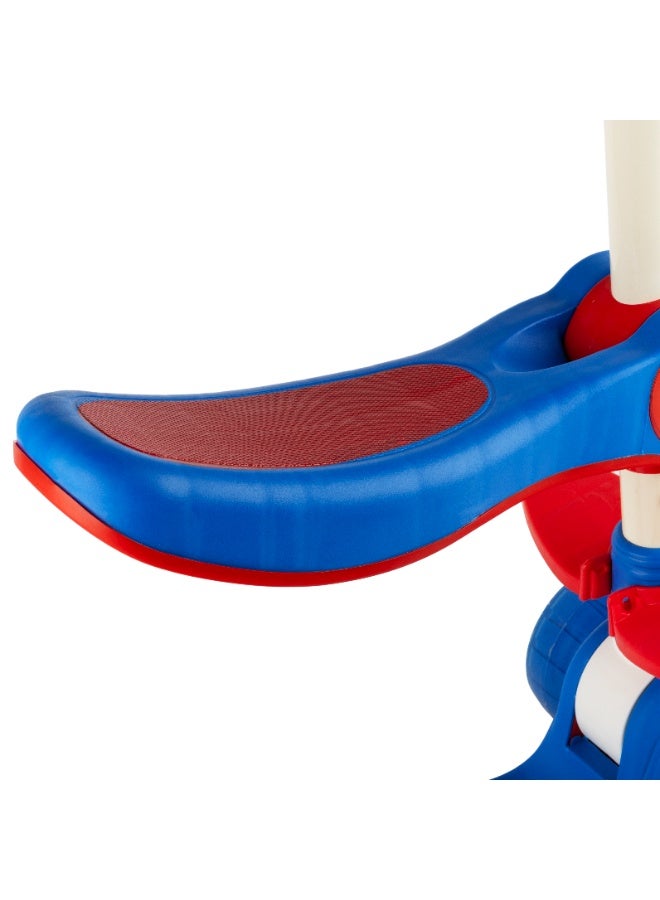 Disney Spider-Man 2-in-1 Foldable Twist Scooter for Kids - 30 Adjustable Height - Flashing Wheels - Foldable Kids Scooter 3 Wheel with Removable Seat - Ages 3 to 8 - Aluminium Frame - Red - Image 4